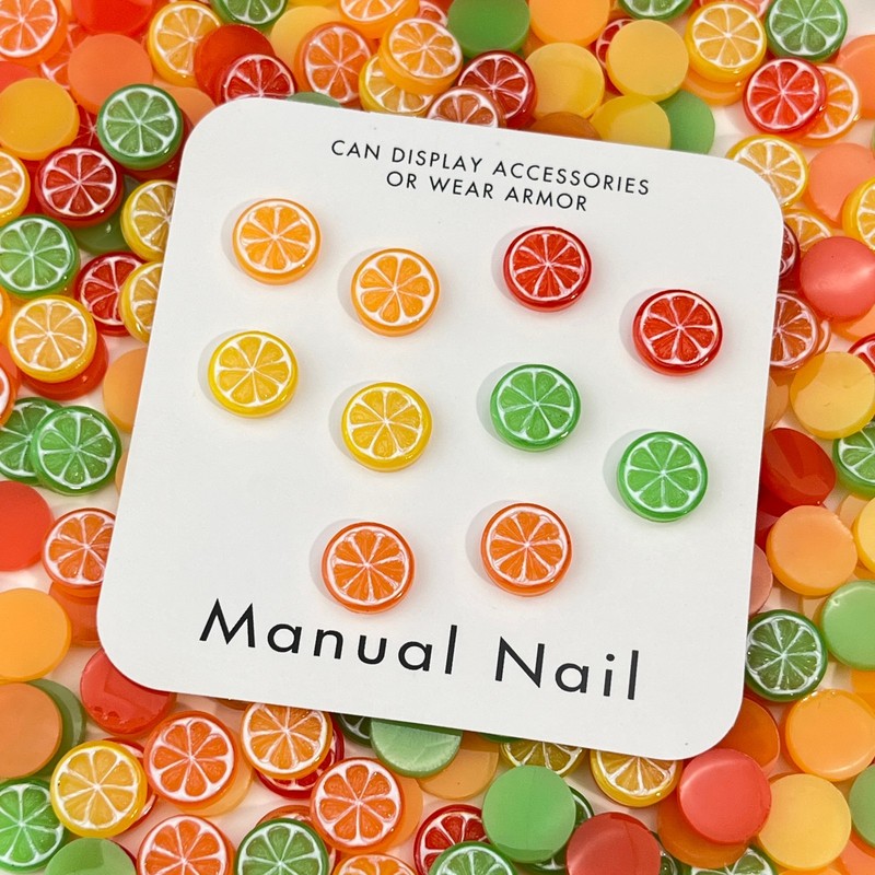 20 قطعة من شرائح الليمون والبر - مراجعة Nail Art Orange وسعره