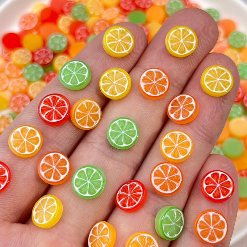 20 قطعة من شرائح الليمون والبر - مراجعة Nail Art Orange وسعره