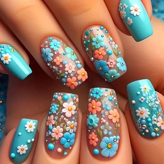 24 قطعة/المجموعة/مجموعة أظافر  - مراجعة Nail Art Press On وسعره