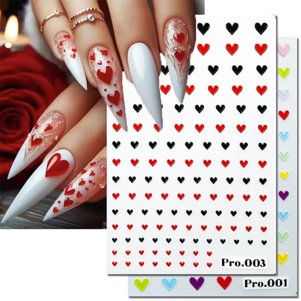 ملصقات فن الأظافر ثلاثية الأبع - مراجعة Nail Art Valentines Day وسعره