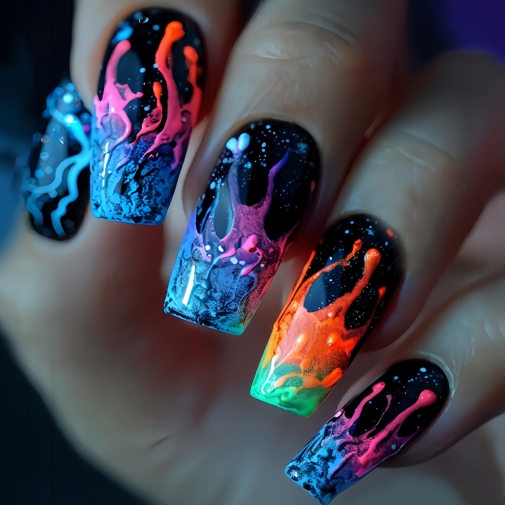 أظافر صناعية متوسطة الحجم للنس - مراجعة Nail Art Orange وسعره