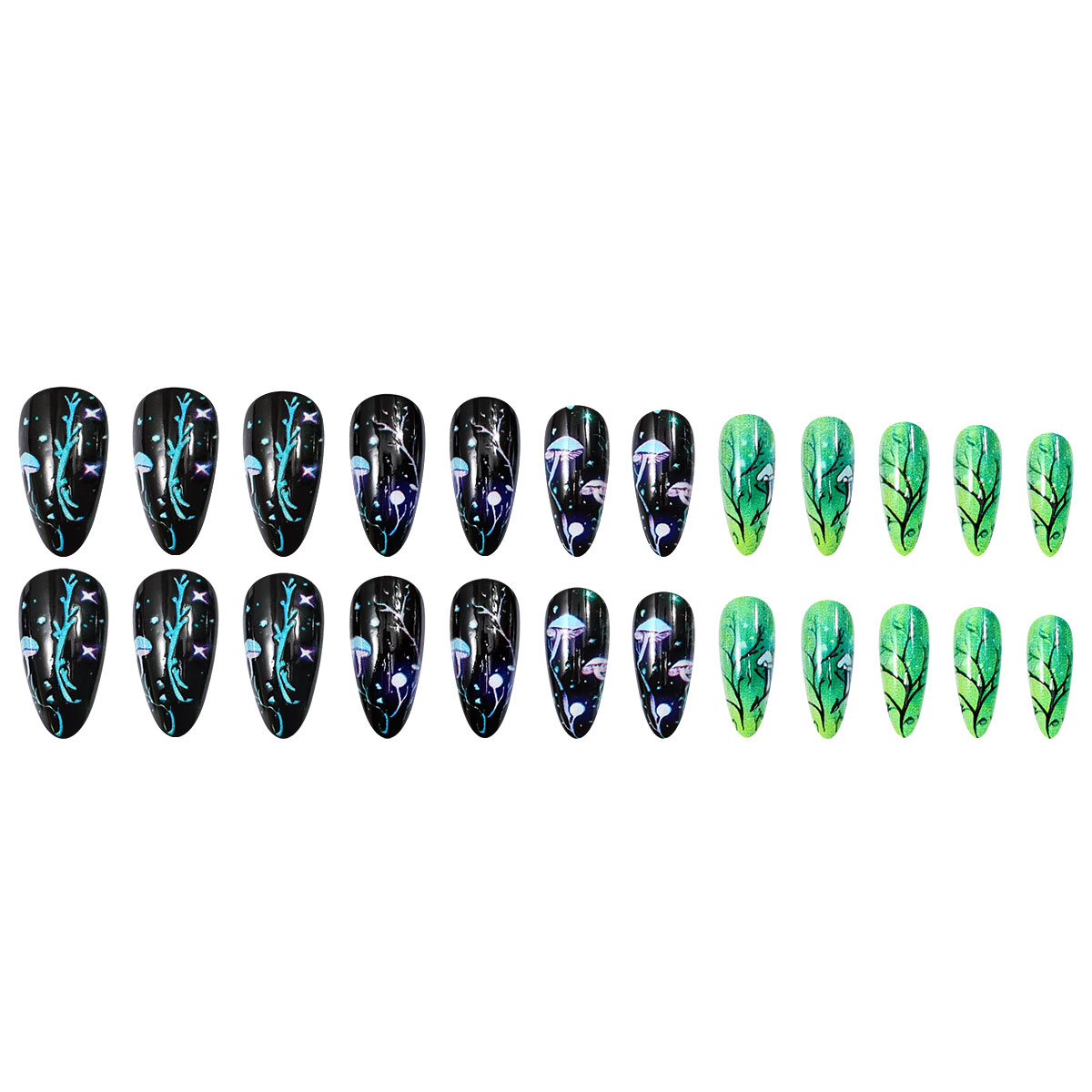 اللوز الصحافة على الأظافر الفط - مراجعة Nail Art Press On وسعره