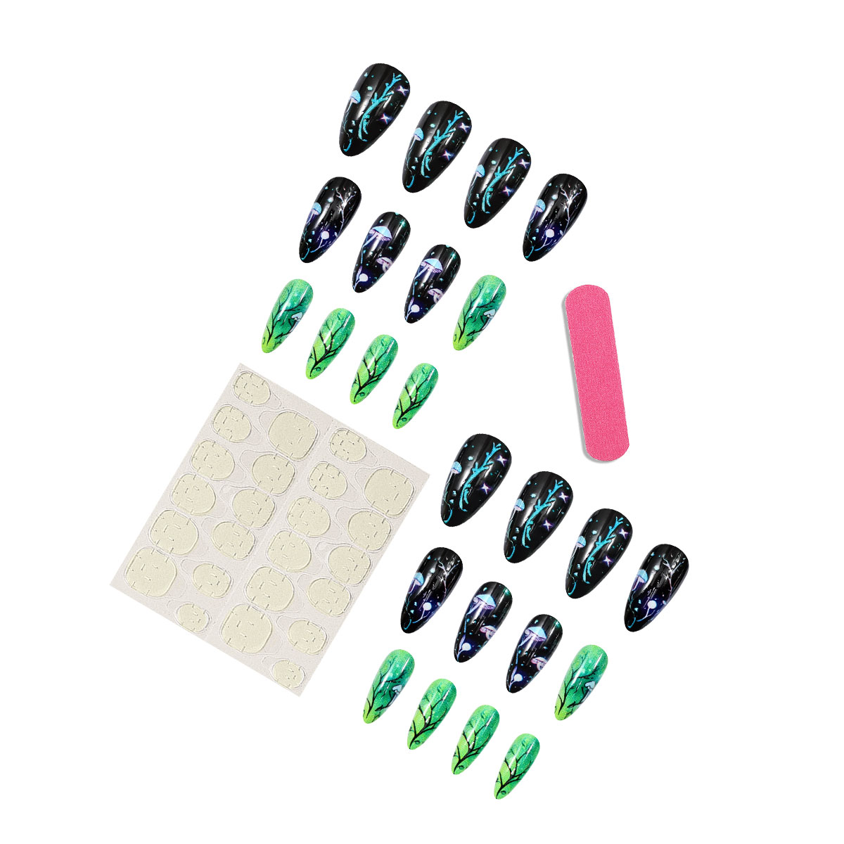 اللوز الصحافة على الأظافر الفط - مراجعة Nail Art Press On وسعره