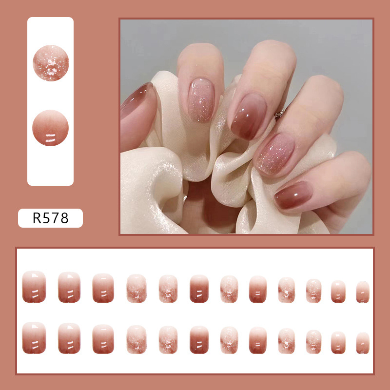 أظافر مزيفة متدرجة اللون وردي  - مراجعة Nail Art Pink وسعره