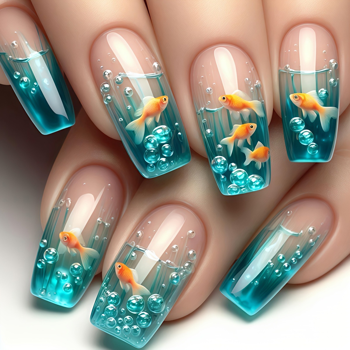 أظافر صناعية متوسطة الطول مربع - مراجعة Nail Art Press On وسعره