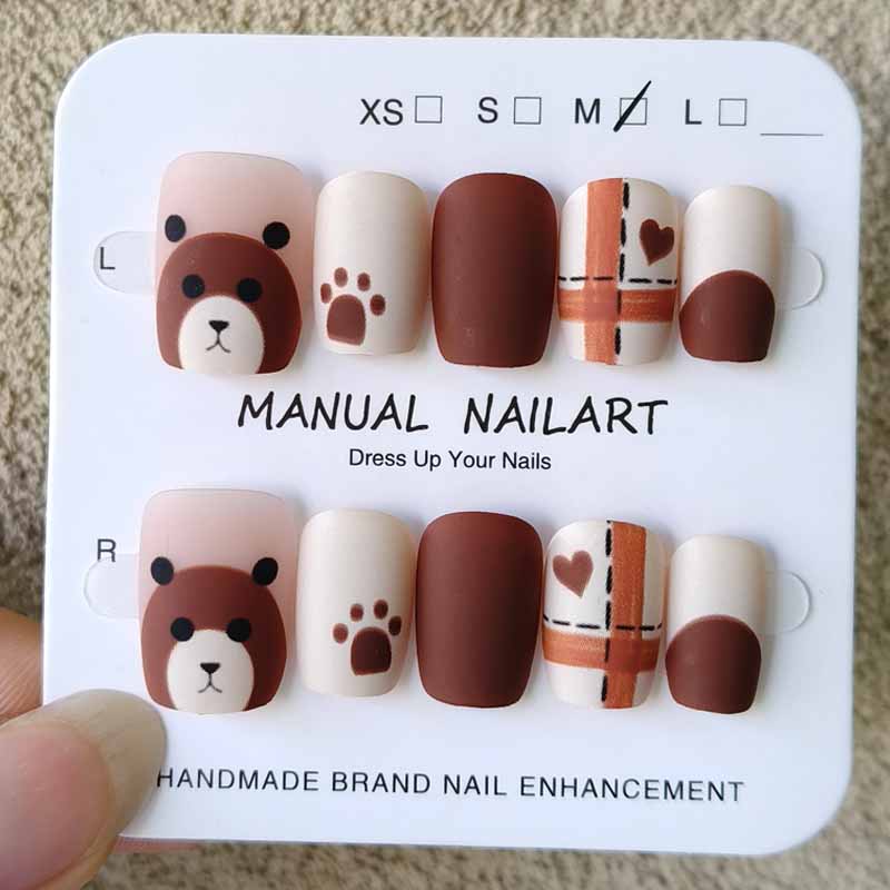 10 قطعة الخريف والشتاء مسمار ا - مراجعة Nail Art Press On وسعره